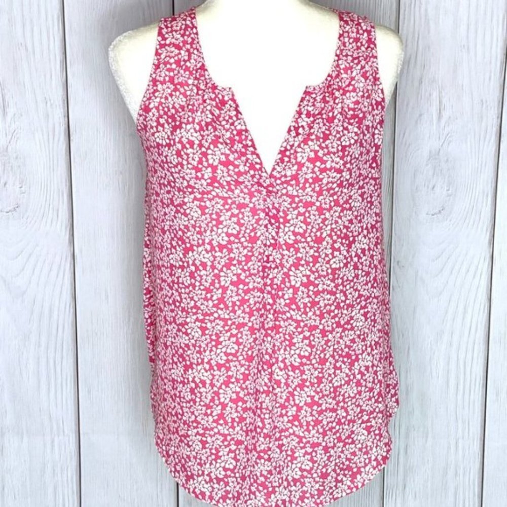 Candies Pink & White Floral Sleeveless Blouse